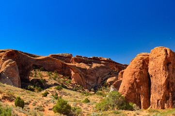 Fototapeta premium Beautiful view of landscape arch in the Arches national park
