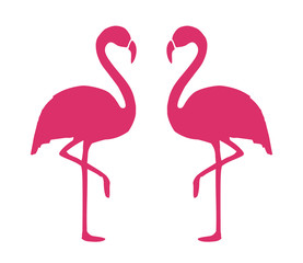 Flamingo Shape. Isolated. Vector.