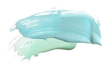 Abstract acrylic color brush stroke. Isolated.