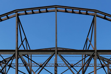 Fragment of a railway bridge construction