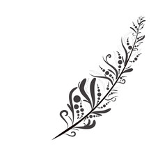 tribal graphic feather, illustration vector. 
