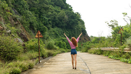 Travel girls around the island.