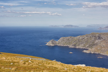 Fototapeta na wymiar Blick vom Vestkapp in Richung der Küsten Norwegens