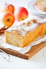 Cake With Organic Apples And Cinnamon