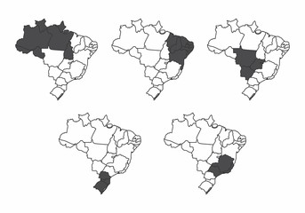 A set of Brazil maps