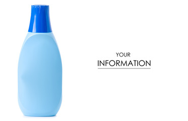 Bottle with the conditioner for linen clothes pattern on white background isolation