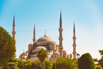 Old and beautiful mosque in istanbul, Turkey.