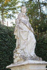 statue of  in garden la granja de san ildefonso, royal palace, 