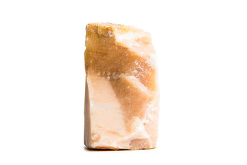 Semi-precious stones and minerals on a white background