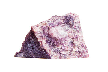 Semi-precious stones and minerals on a white background