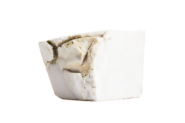 Semi-precious stones and minerals on a white background