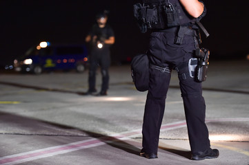 Special forces in a simulated hostage rescue drill