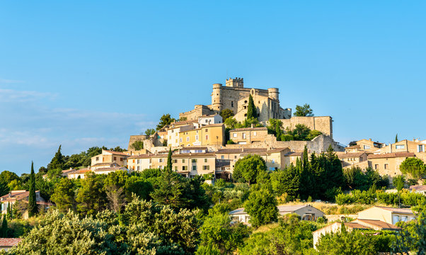 Le Barroux village with its castle. Provence, France