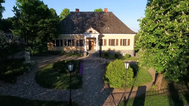 Adam Mickiewicz House Museum. Novogrudok. Belarus. Shoot by drone