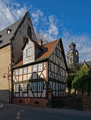 Fototapeta na wymiar In der Altstadt von Butzbach, Wetterau, Hessen, Deutschland 