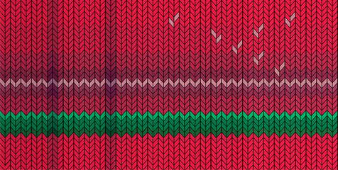 Knitted Christmas background, vector illustration