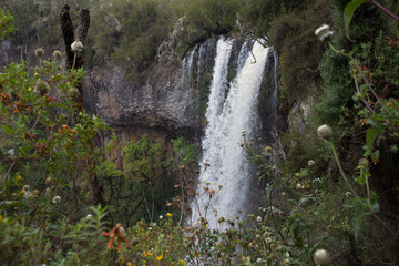 Beautiful waterfall landscape in Kenya, Africa
