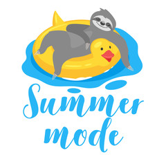 tshirt design with sloth
