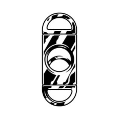 Monochrome metal cigar guillotine