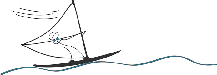 Strichm&auml;nnchen surft