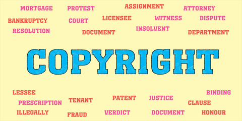 copyright Words and tags cloud