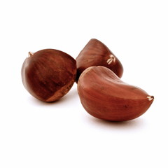 chestnuts isolated on white background