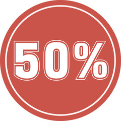  50 % Percent Discount, Sale Up, Special Offer, Trade off, Promotion concept