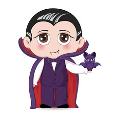 Halloween masquerade, cute children costumes. Funny characters. Invitation card for party and sale. Autumn holidays. Vector illustration EPS10.