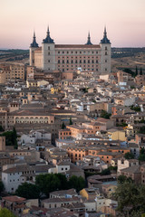 Fototapeta na wymiar toledo, Spain cityscape with panoramic view of the toledo city