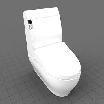 Modern toilet seat down