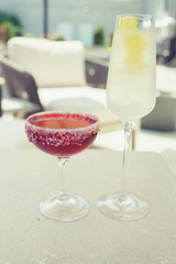 Cocktails Drinks on outdoor patio