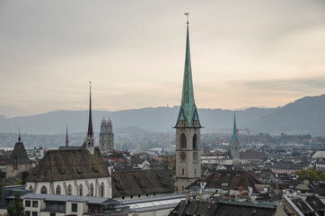 Fototapeta na wymiar Dämmerung über Zürich