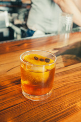 Cocktail Drink on Bar Top