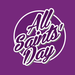 all saints day typography