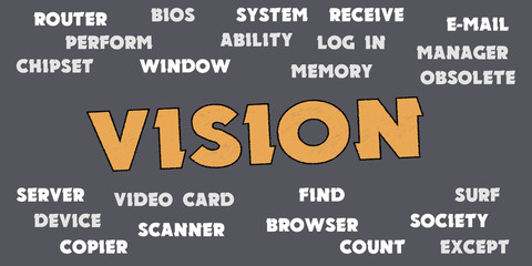 VISION Words and tags cloud
