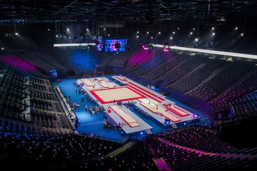 Deurstickers Gymnastic equipment in an arena  © polhansen
