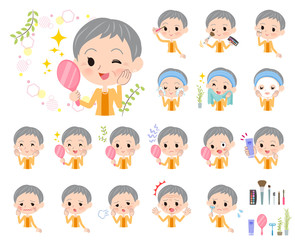 short hair old women_beauty