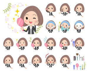 Black jacket pants business woman_beauty