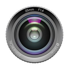 Highly detailed video or photo camera lens