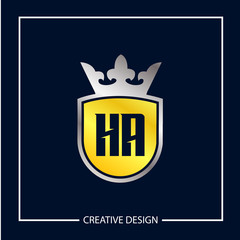 Initial Letter HA Logo Template Design