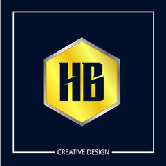 Initial Letter HB Logo Template Design