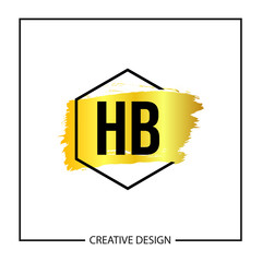 Initial Letter HB Logo Template Design