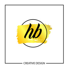 Initial Letter HB Logo Template Design