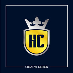 Initial Letter HC Logo Template Design