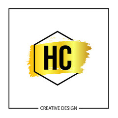 Initial Letter HC Logo Template Design