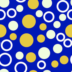 Rounds and circles. Seamless Vector EPS 10 graphic pattern.  Colorful pattern with different shapes objects. Texture background for textile, print, paper, fabric background, wallpaper