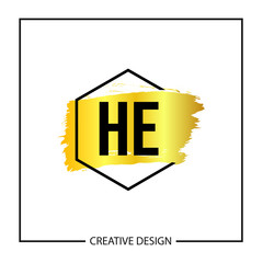 Initial Letter HE Logo Template Design