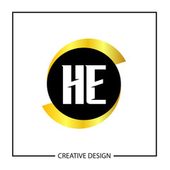 Initial Letter HE Logo Template Design