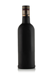 Black frosted-glass bottle