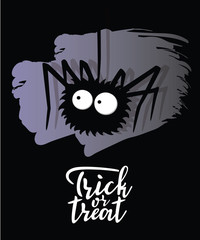 'Trick or treat' halloween lettering holiday inscription 